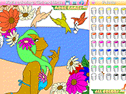 Kid'S Coloring: Girl And Birds