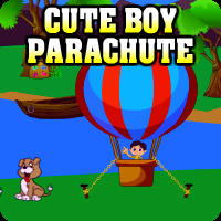 Cute Boy Parachute Escape