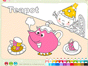 play Teapot Coloring