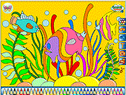 Tropical Fishes Coloring
