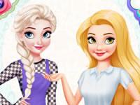 play Elsa Vs Rapunzel Fashion