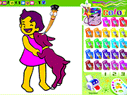 play Girl And Lamb Coloring