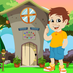 Cute Boy Escape From Green Garden House