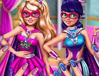 play Superhero Princesses Nails Salon