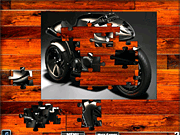 play Black Racing Motorbike Jigsaw
