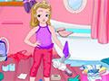 Little Girl Bathroom Cleaning