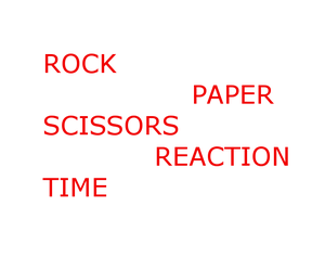 Rock Paper Scissors Reaction Time