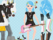 play Blue-Haired Rocker Dress Up