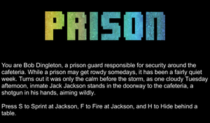 play Prison Text Adventure