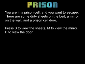 play Prison Text Adventure
