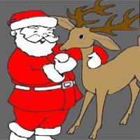play Santa-Reindeer-Coloring