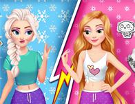 Elsa And Rapunzel Princess Rivalry