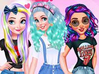 Princesses Pastel Hairstyles