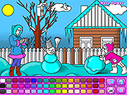 play Winter Walk Coloring