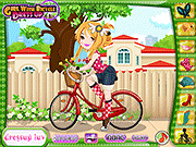 play Girl With Bicycle Dress Up