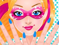 play Super Barbie'S Manicure