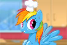 Rainbow Dash Cooking M M Cake