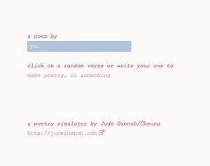 play A Poetry Simulator