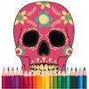Skull Pixel Coloring Art