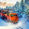 Snow Train Drive Simulation 3D