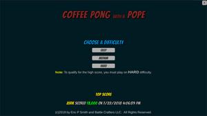 play Coffee Pong With A Pope