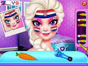 play Frozen Queen World Cup Face Art