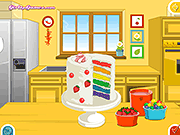 play Emma'S Recipes: Rainbow Clown Cake