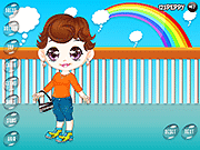 play Rainbow Girl Dressup