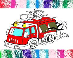 play Fire Trucks Coloring Pages