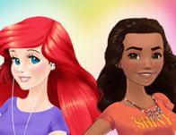 play Princess On Vacation Moana And Ariel