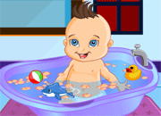 Cute Baby Bathing
