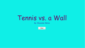 play Tennis Vs. A Wall