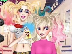 play Harley Quinn Hair And Make Up Studio