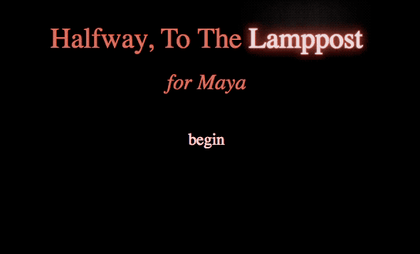play Halfway, To The Lamppost