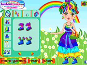 play Rainbow Girl Dress Up