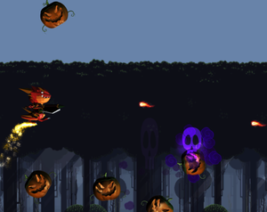 play Spunky Dinosaur Vs Spooky Pumpkins