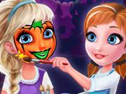 Frozen Sisters Halloween Face Art