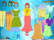 play Reddish Dress Girl Dressup