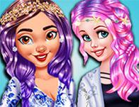 play Princesses Colorful Braids And Pedicure