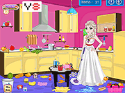 play Princess Elsa Kitchen Cleaning