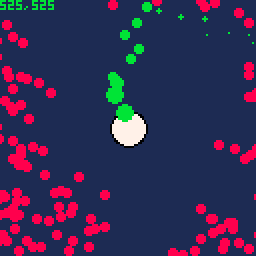 Green Vomit Golf Ball Vs. Red Zombie Dots