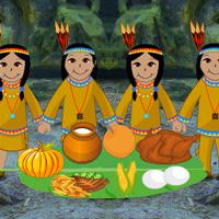 Thanksgiving Party In Tribal Village