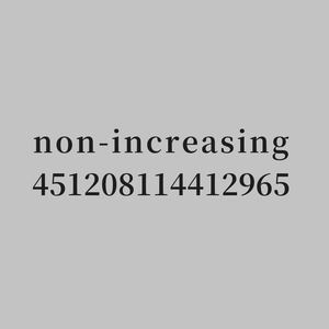 play Non-Increasing 451208114412965