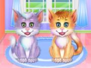 play Twin Kitties Spa Caring