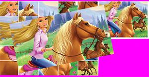 play Barbie Sliding Puzzle