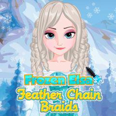 play Frozen Elsa Feather Chain Braids