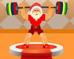 play Santa Claus Weightlifter