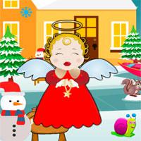 play Cute Snow Angel Escape