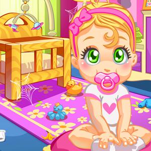 play Baby Doll House Cleaning