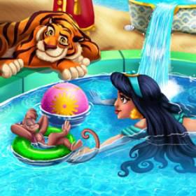 play Arabian Princess Swimming Pool - Free Game At Playpink.Com
